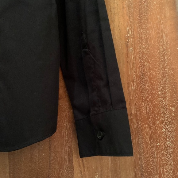 H&M Youth Black Button Up Shirt Black Size 13/ 14 - Picture 7 of 10